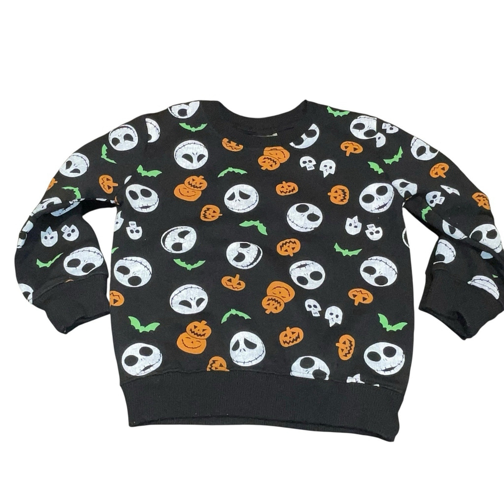 Nightmare Before Christmas 3T Print Sweatshirt Halloween Jack Bats Pumpkins